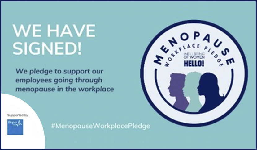 Menopause Workplace Pledge certificate with Viatris logo, demonstrating commitment to supporting employees through menopause